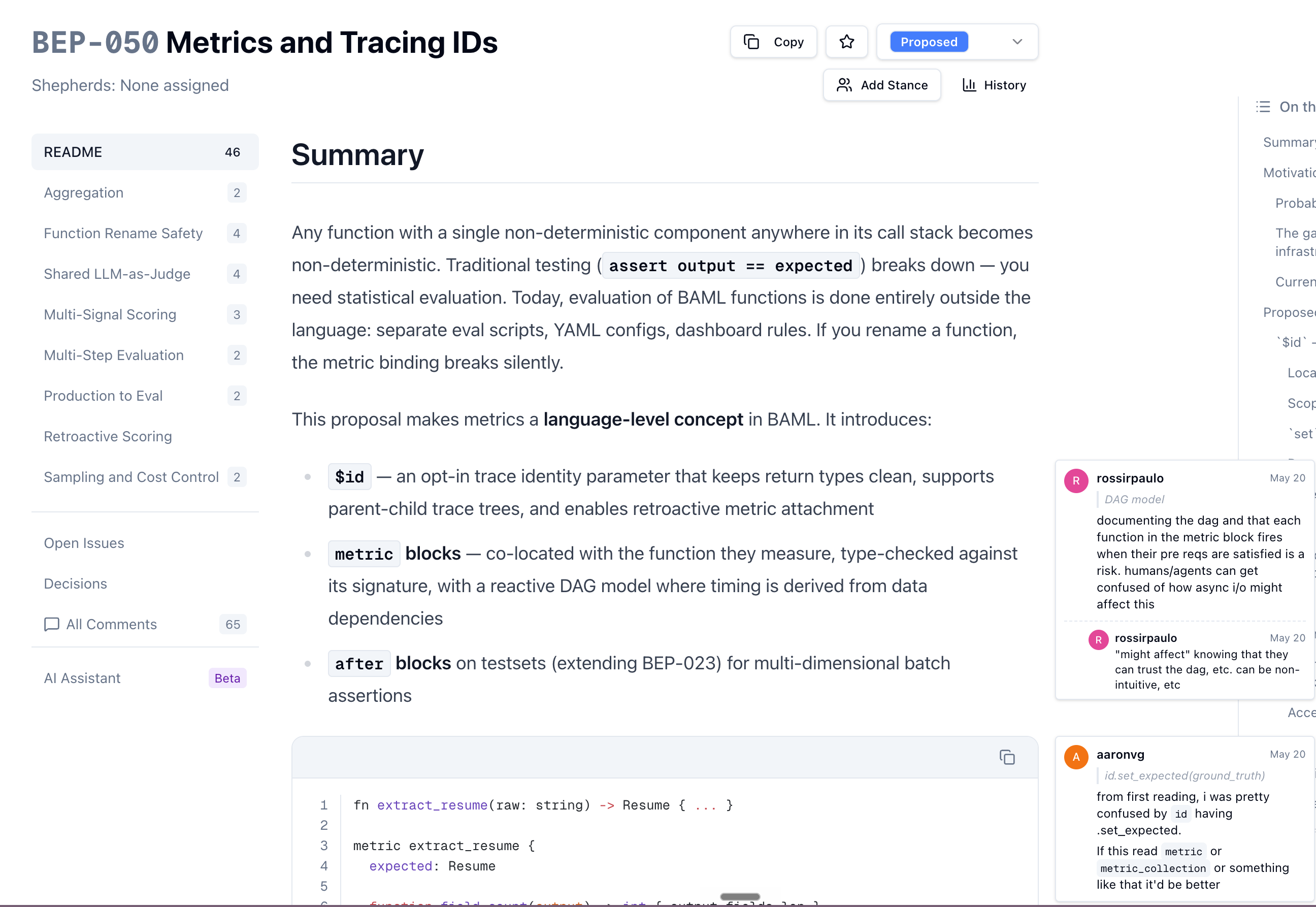 BEP-050 Metrics and Tracing IDs document